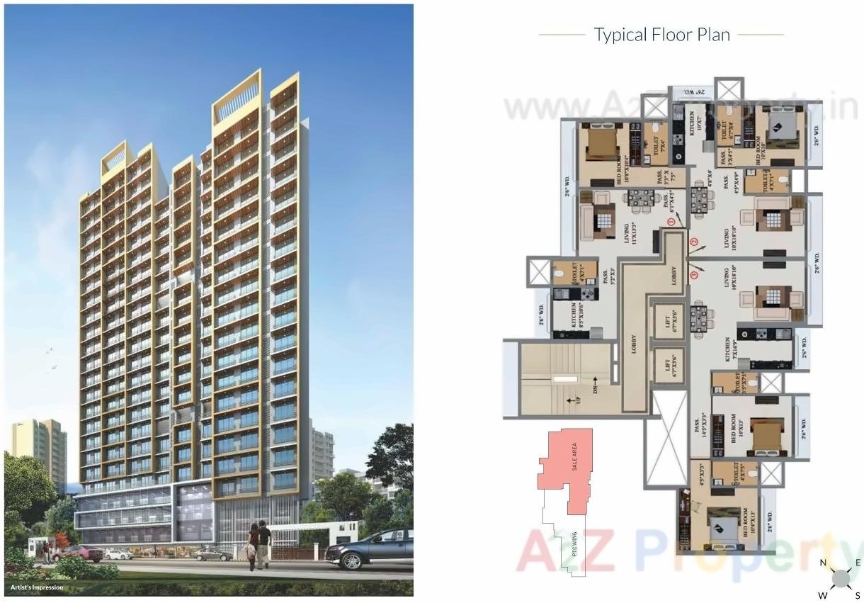 3D Elevation of real estate project Artiz Elite located at Borivali, MumbaiSuburban, Maharashtra