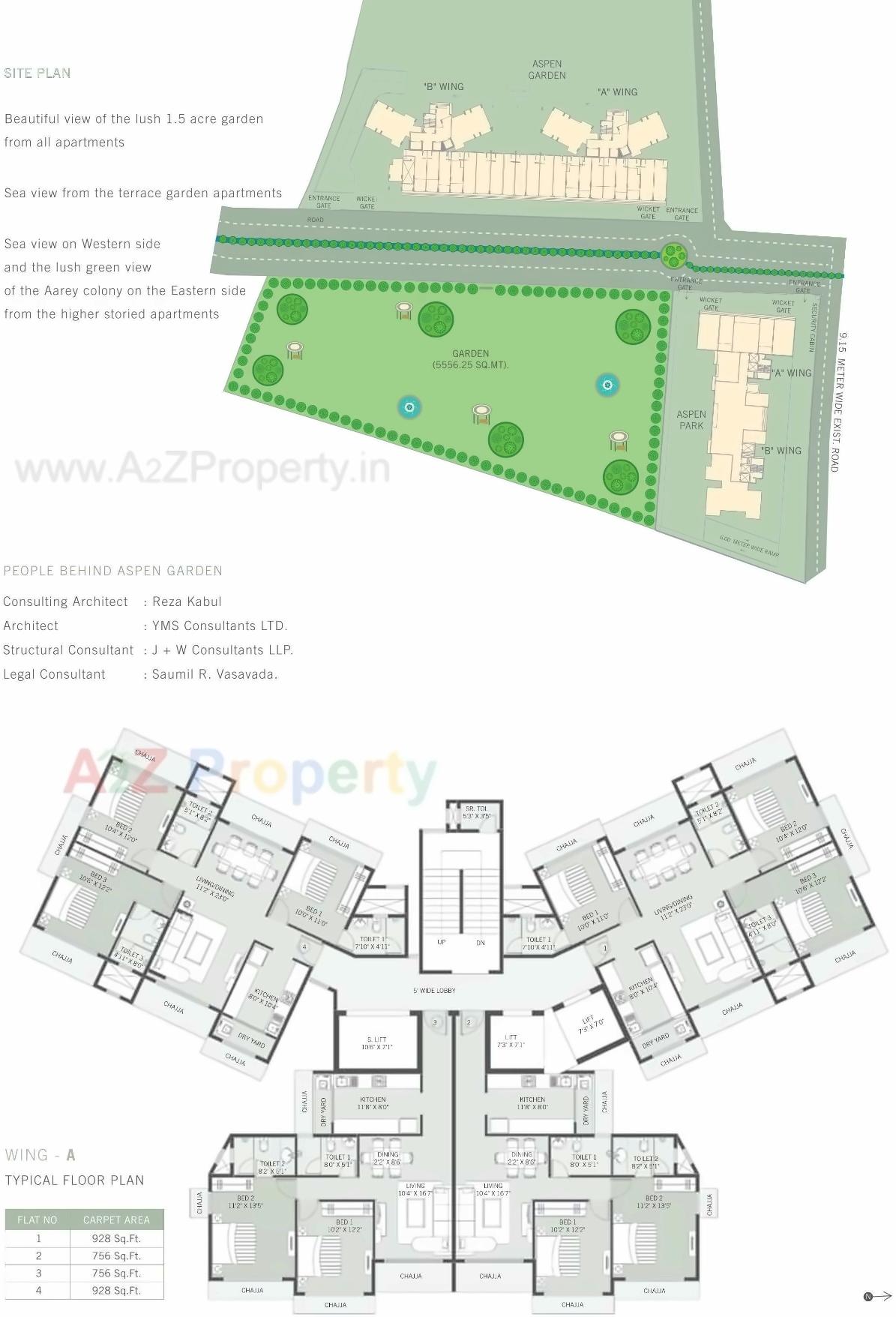 Layout of real estate project Aspen Garden located at Borivali, MumbaiSuburban, Maharashtra