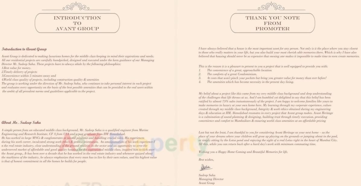  of real estate project Avant Heritage located at Andheri, MumbaiSuburban, Maharashtra