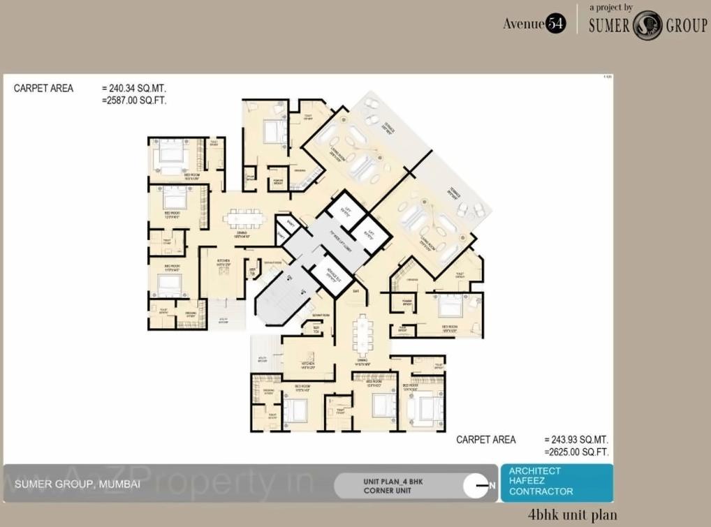 Layout of real estate project Avenue located at Andheri, MumbaiSuburban, Maharashtra
