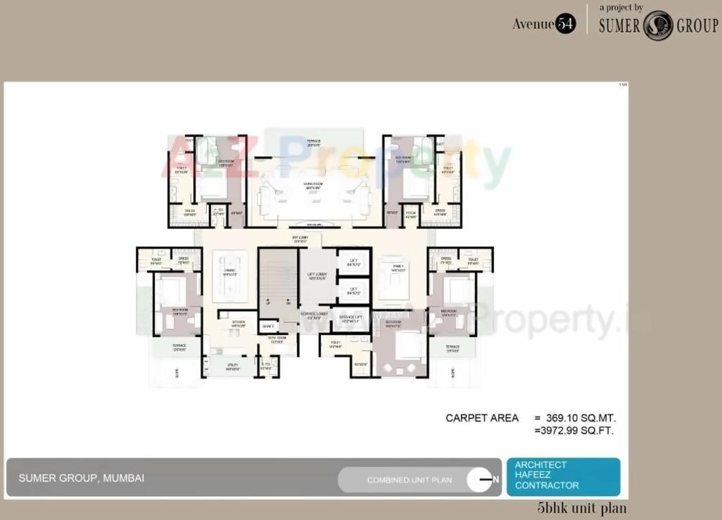 Layout of real estate project Avenue located at Andheri, MumbaiSuburban, Maharashtra