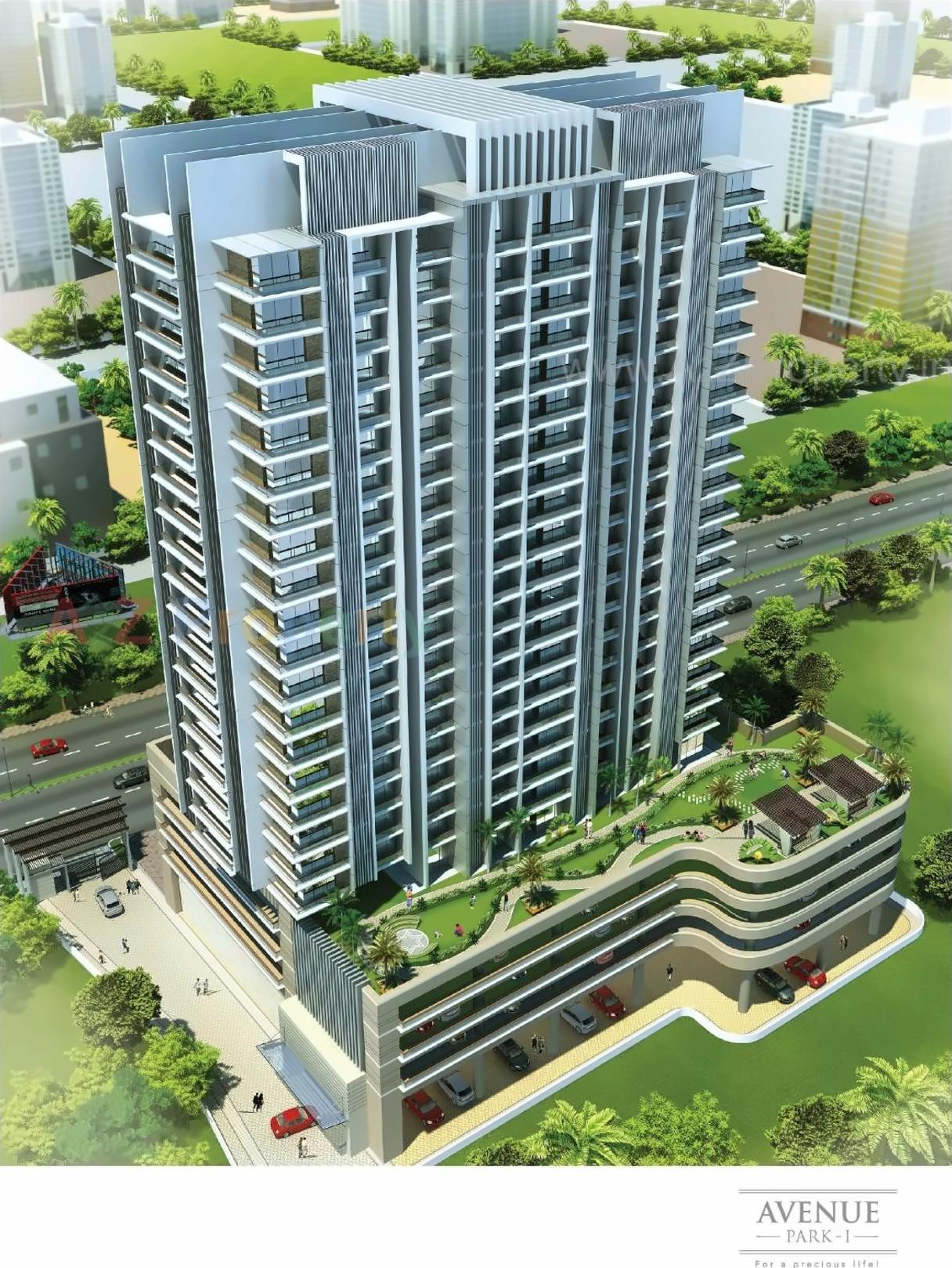 3D Elevation of real estate project Avenue Park located at Borivali, MumbaiSuburban, Maharashtra