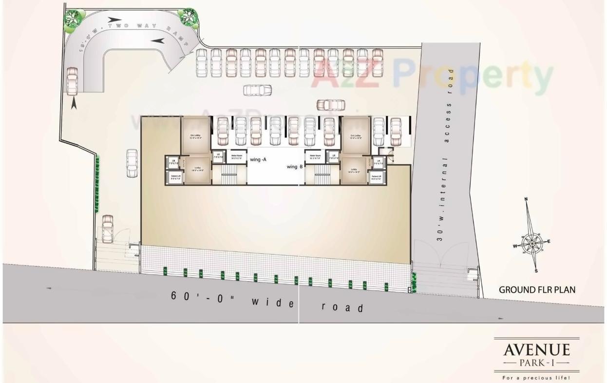Layout of real estate project Avenue Park located at Borivali, MumbaiSuburban, Maharashtra