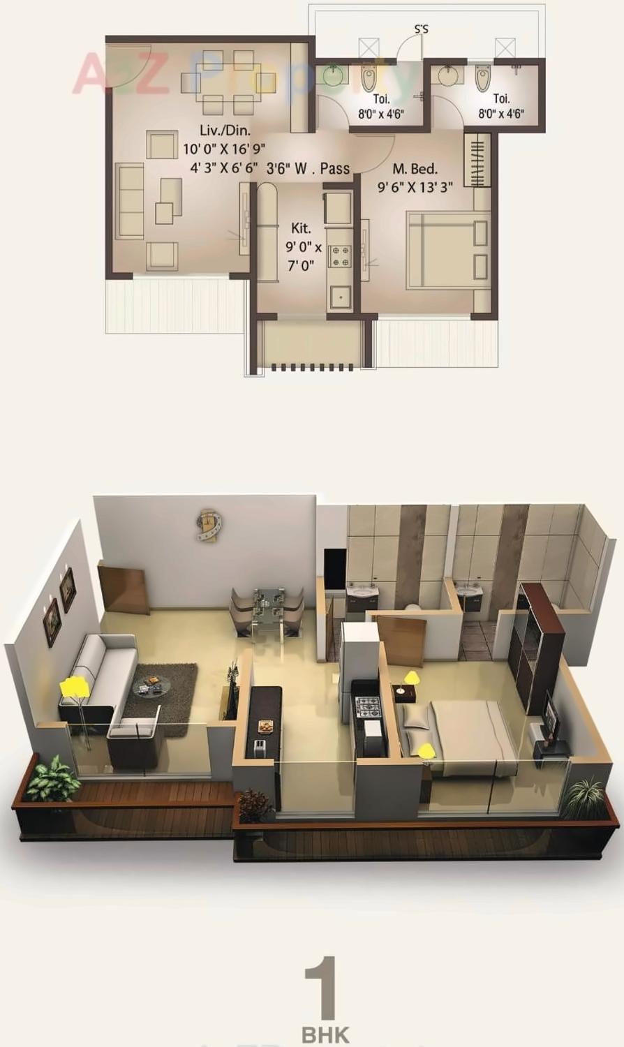 Layout of real estate project Avenue Park located at Borivali, MumbaiSuburban, Maharashtra