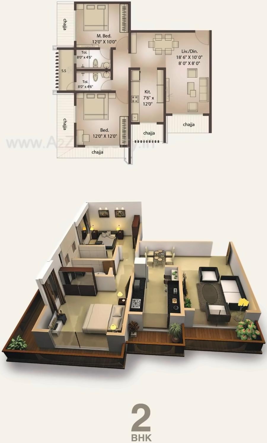 Layout of real estate project Avenue Park located at Borivali, MumbaiSuburban, Maharashtra