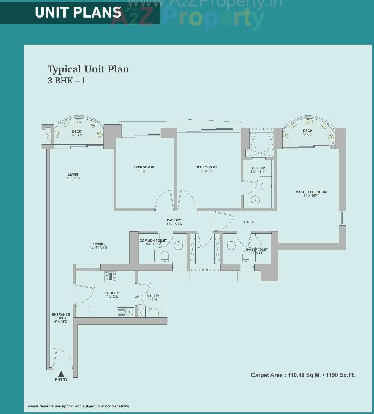 Layout of real estate project Aveza located at Kurla, MumbaiSuburban, Maharashtra