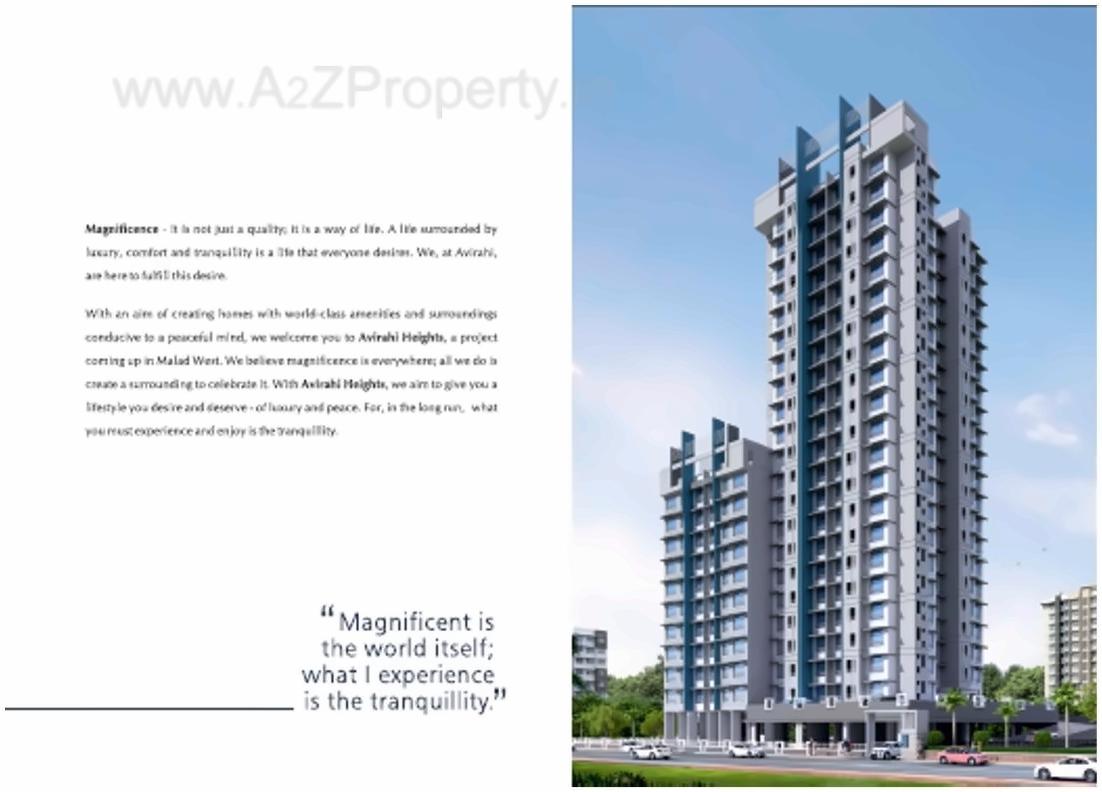 3D Elevation of real estate project Avirahi Heights located at Borivali, MumbaiSuburban, Maharashtra