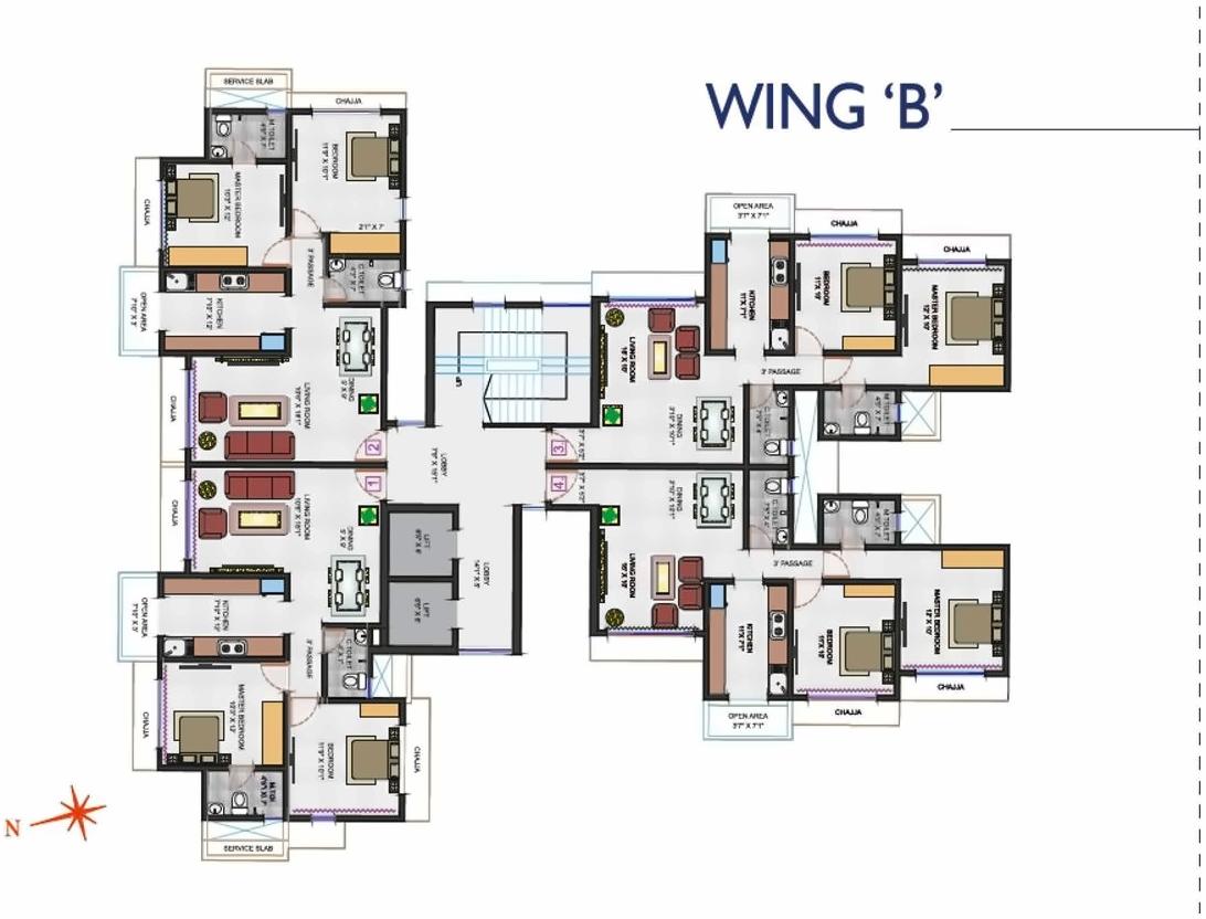 Layout of real estate project Avirahi Heights located at Borivali, MumbaiSuburban, Maharashtra