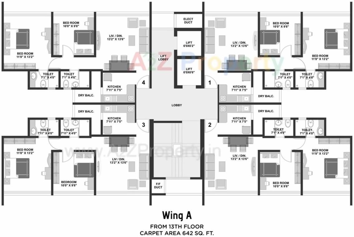 Layout of real estate project Bbj Siena located at Kurla, MumbaiSuburban, Maharashtra
