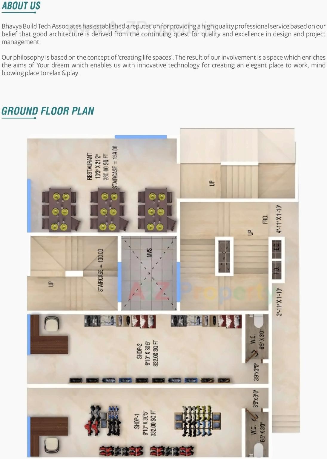 Layout of real estate project Bhavya Heights located at Borivali, MumbaiSuburban, Maharashtra