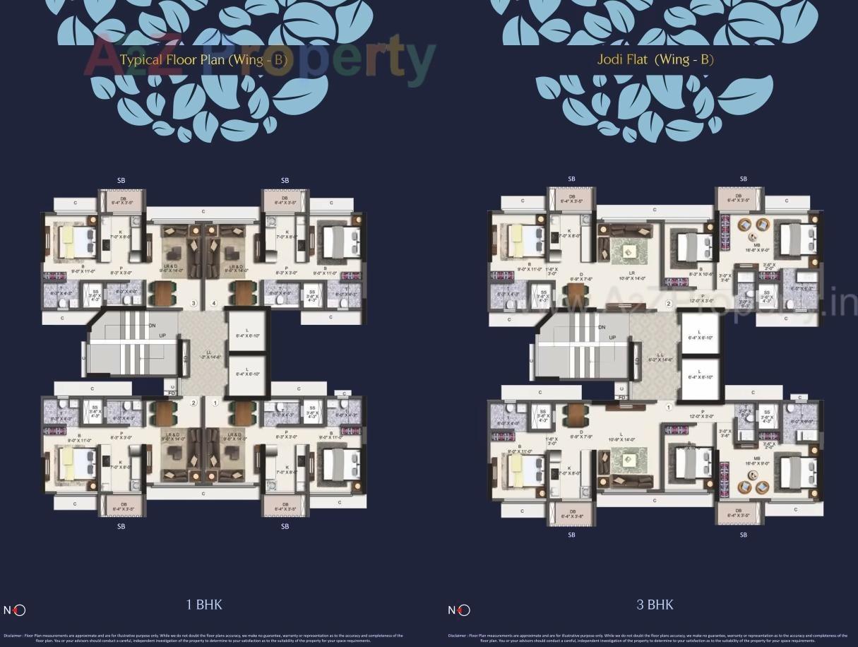 Layout of real estate project Blumen located at Kurla, MumbaiSuburban, Maharashtra