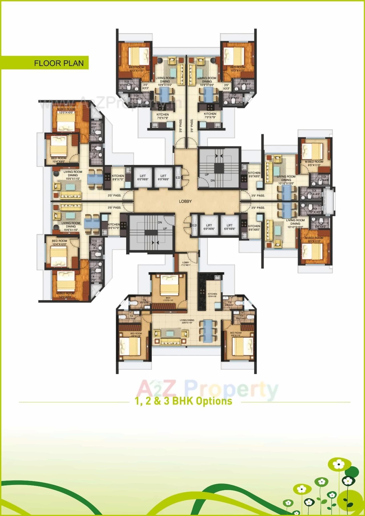 Layout of real estate project Brizo Residency located at Kurla, MumbaiSuburban, Maharashtra