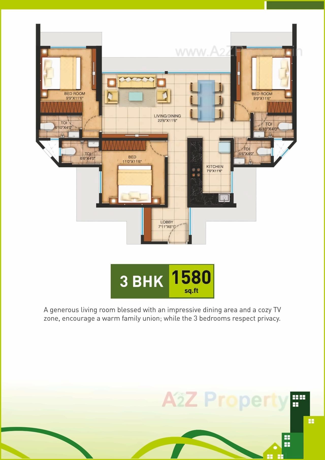 Layout of real estate project Brizo Residency located at Kurla, MumbaiSuburban, Maharashtra