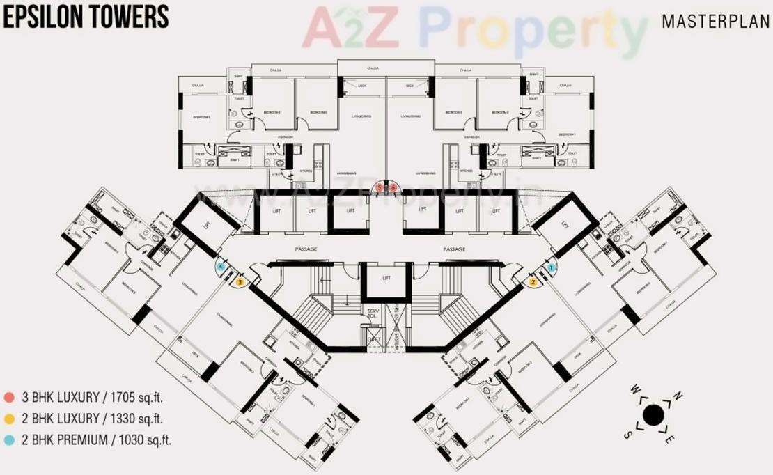 Layout of real estate project A Epsilon located at Borivali, MumbaiSuburban, Maharashtra