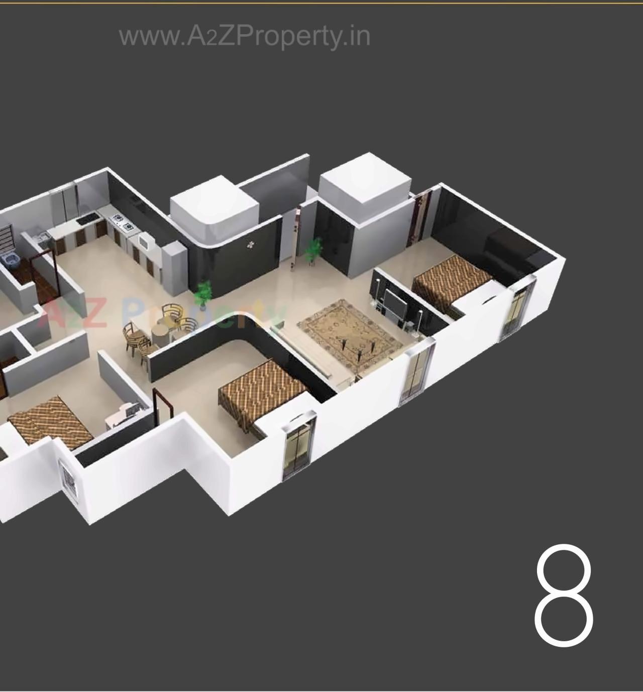 Layout of real estate project Castle Peak located at Kurla, MumbaiSuburban, Maharashtra