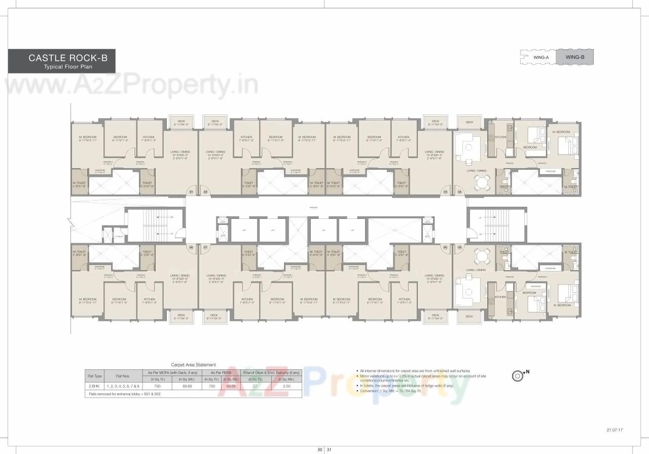 Layout of real estate project Castle Rock A located at Kurla, MumbaiSuburban, Maharashtra