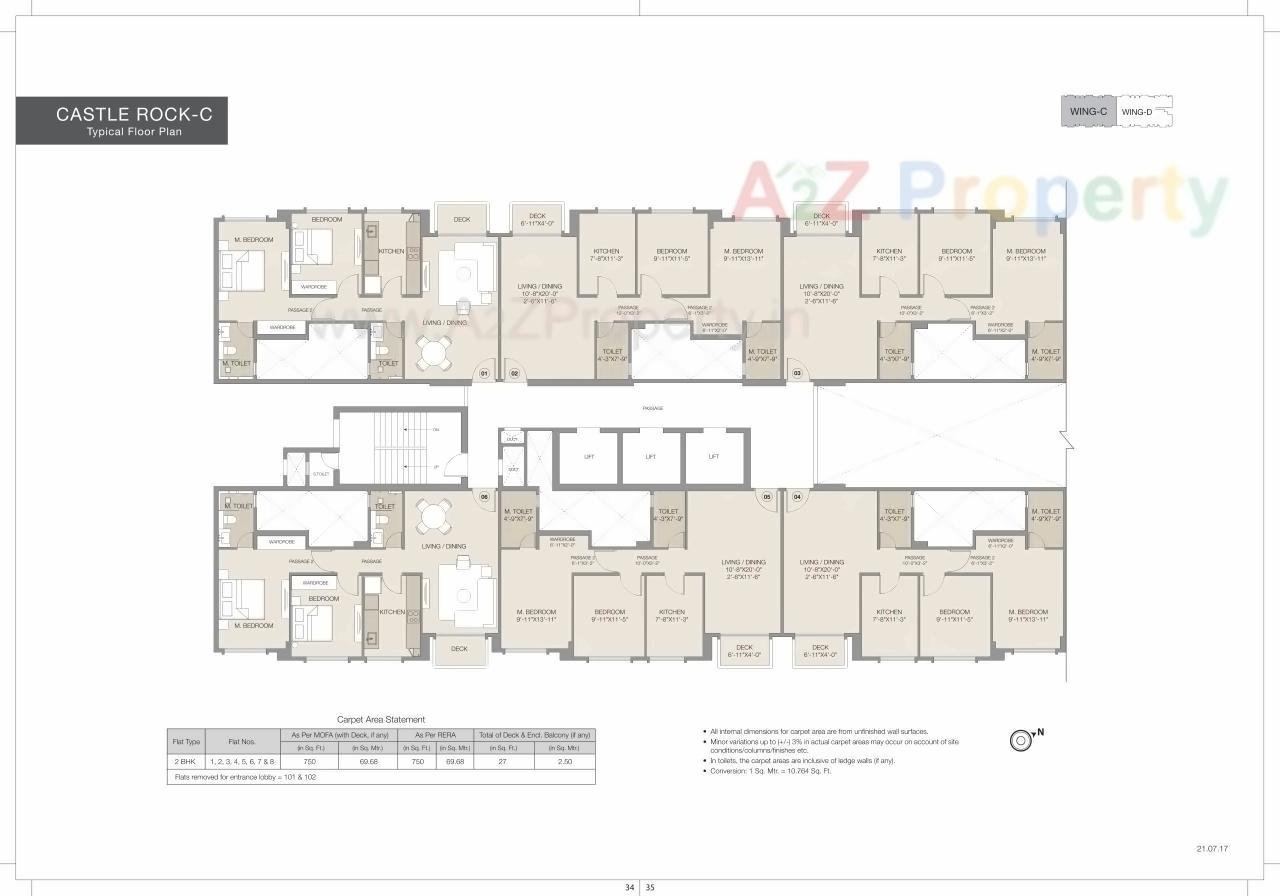 Layout of real estate project Castle Rock A located at Kurla, MumbaiSuburban, Maharashtra