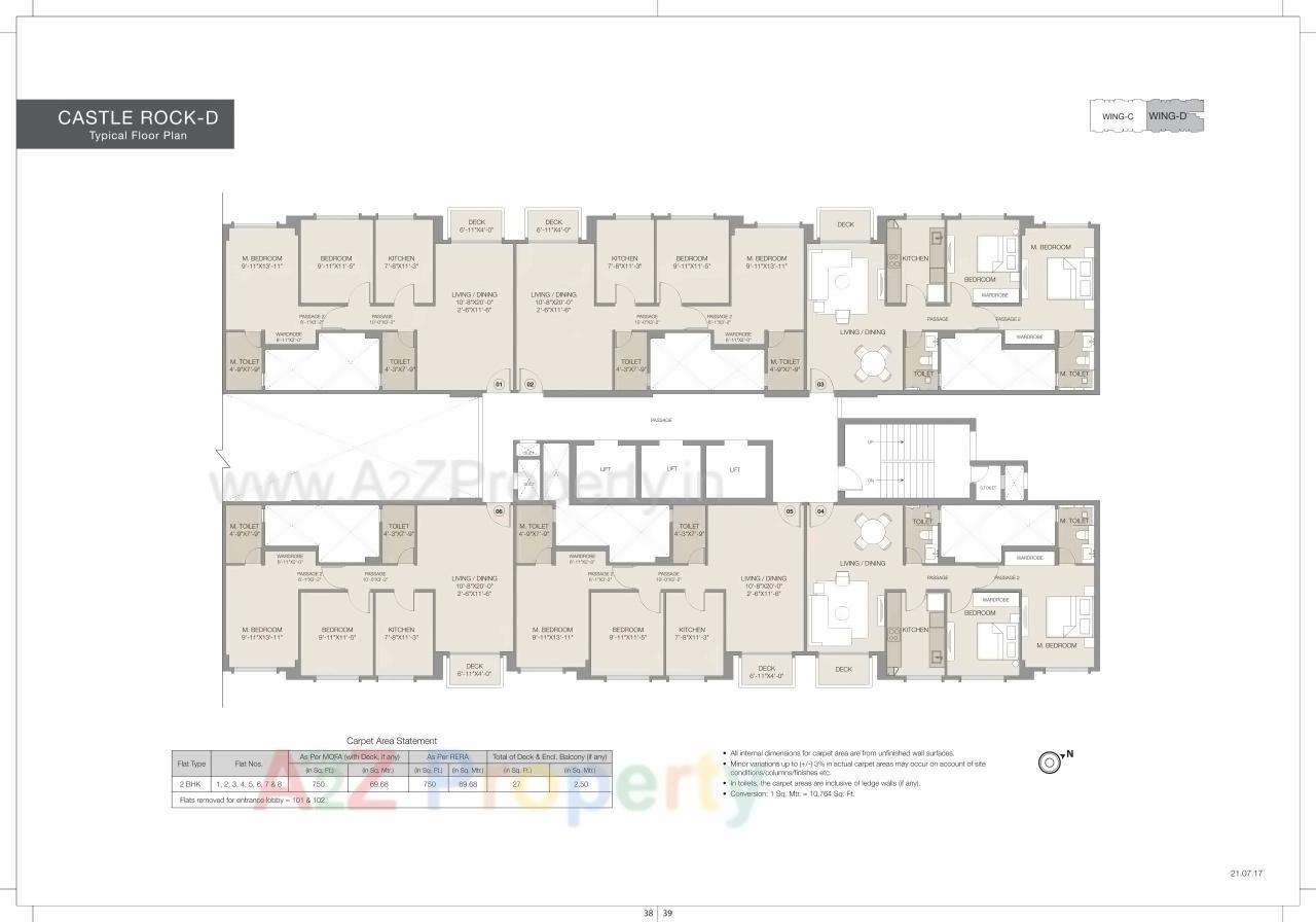 Layout of real estate project Castle Rock A located at Kurla, MumbaiSuburban, Maharashtra