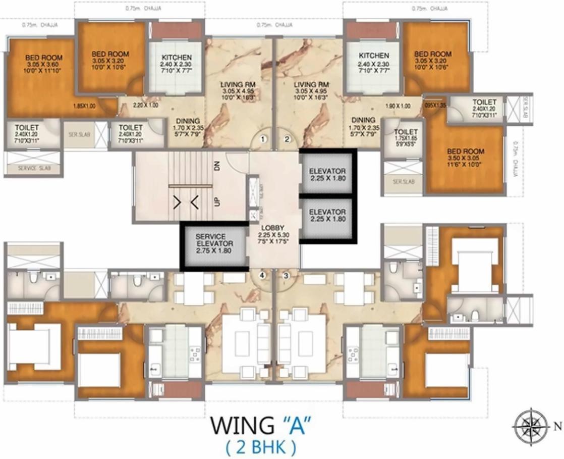 Layout of real estate project Celestial located at Kurla, MumbaiSuburban, Maharashtra