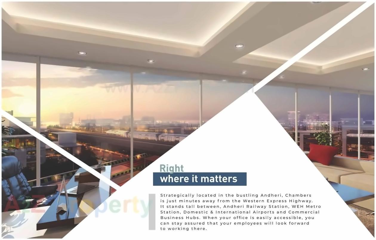 3D Elevation of real estate project Chambers located at Andheri, MumbaiSuburban, Maharashtra