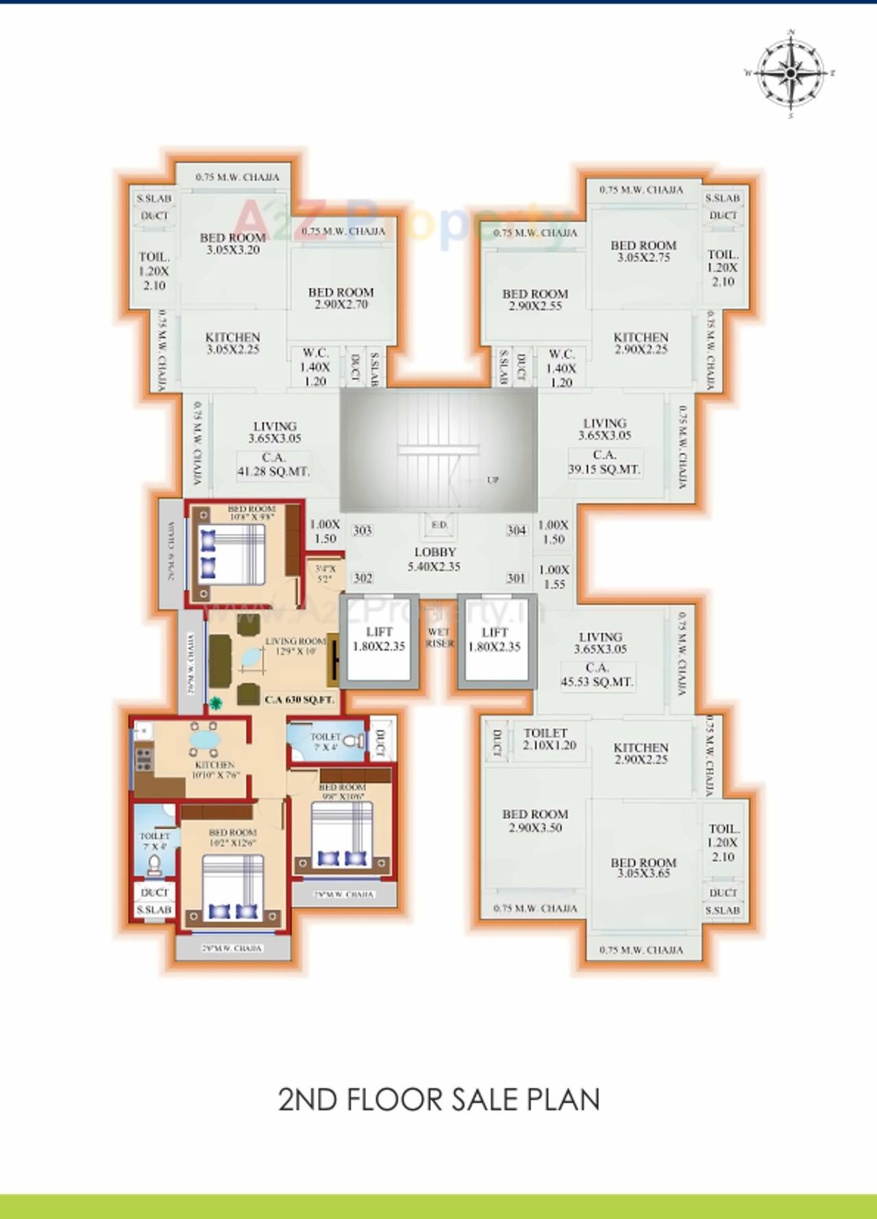 Layout of real estate project Chetna Kunj Chs located at Borivali, MumbaiSuburban, Maharashtra
