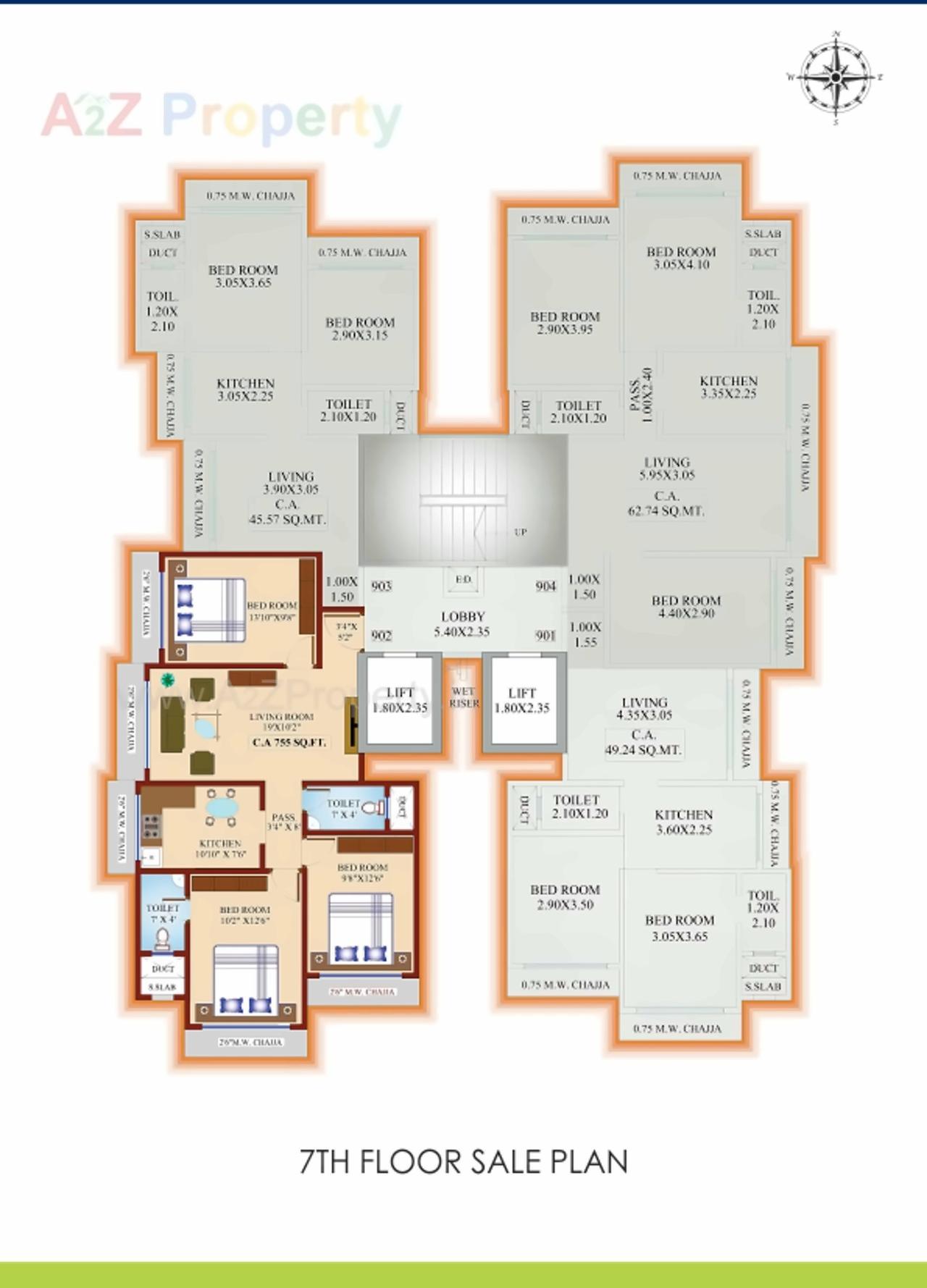 Layout of real estate project Chetna Kunj Chs located at Borivali, MumbaiSuburban, Maharashtra