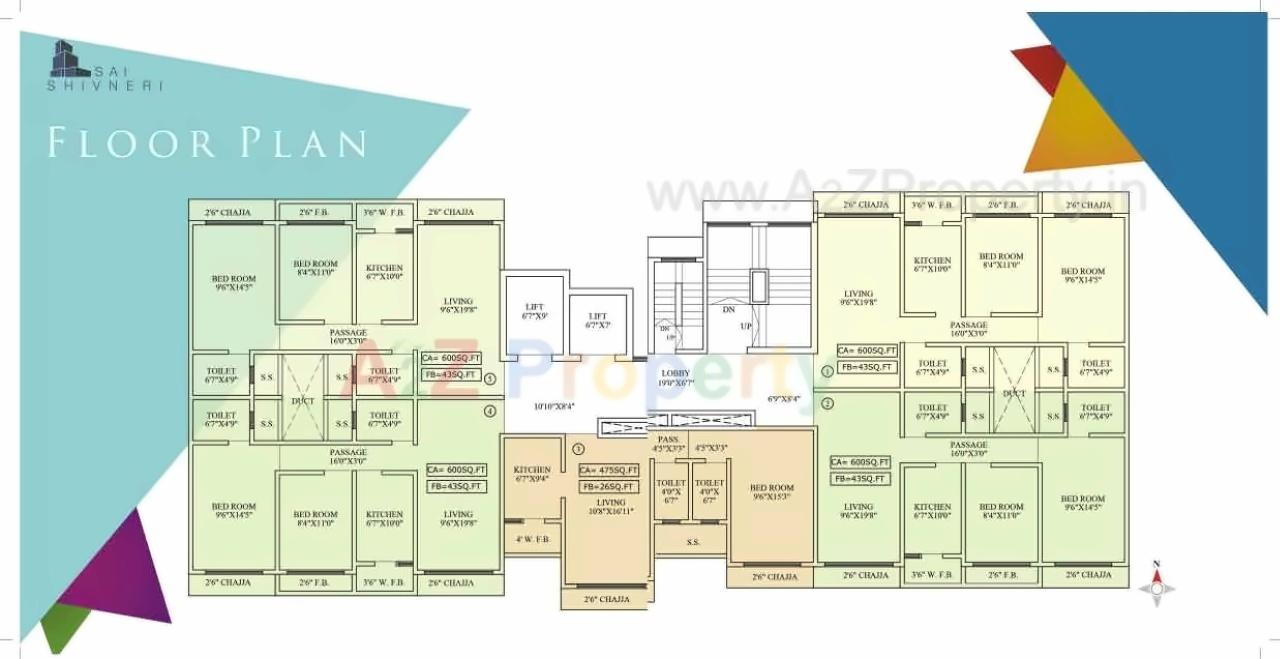 Layout of real estate project D N Nagar Shivneri Chs Ltd located at Andheri, MumbaiSuburban, Maharashtra