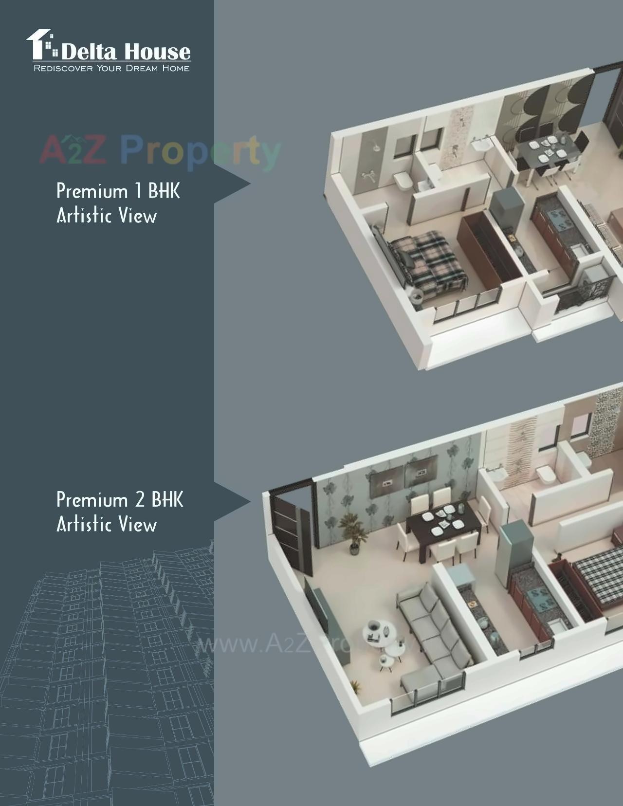Layout of real estate project Delta House located at Borivali, MumbaiSuburban, Maharashtra