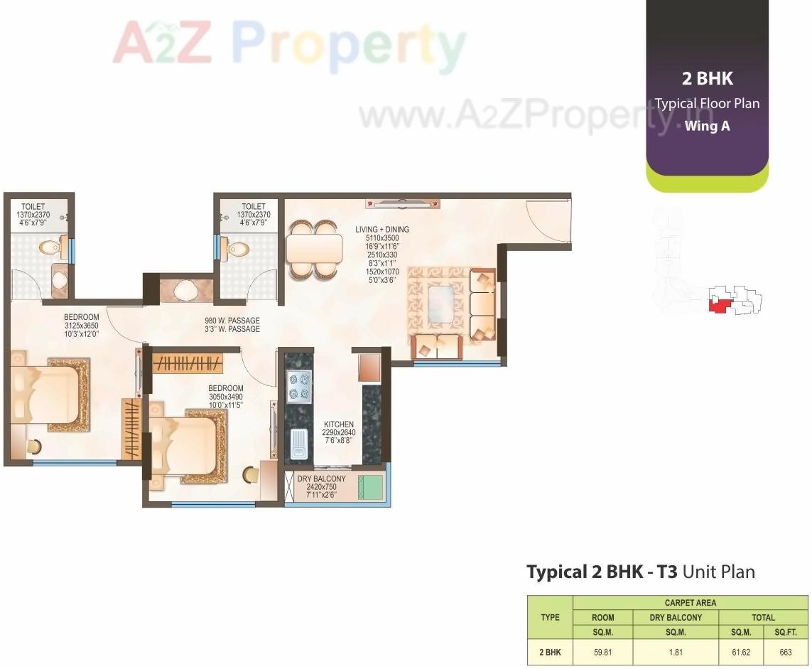 Layout of real estate project Dsk Madhukosh located at Kurla, MumbaiSuburban, Maharashtra