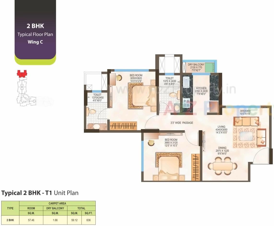 Layout of real estate project Dsk Madhukosh located at Kurla, MumbaiSuburban, Maharashtra