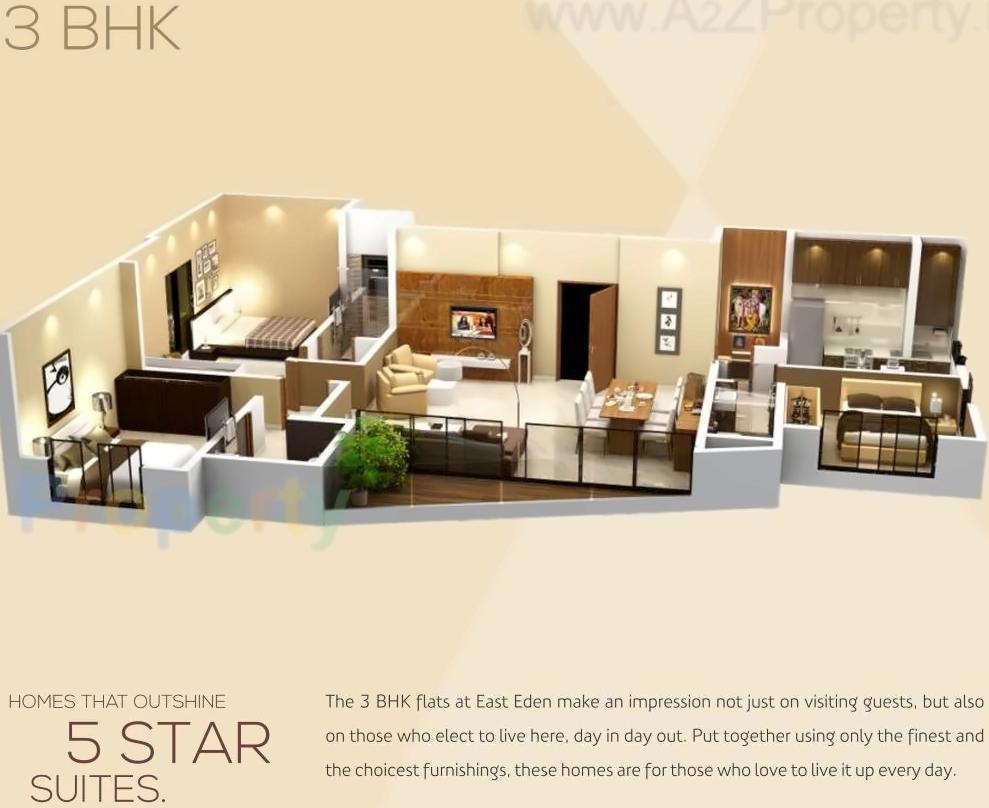Layout of real estate project East Eden located at Andheri, MumbaiSuburban, Maharashtra
