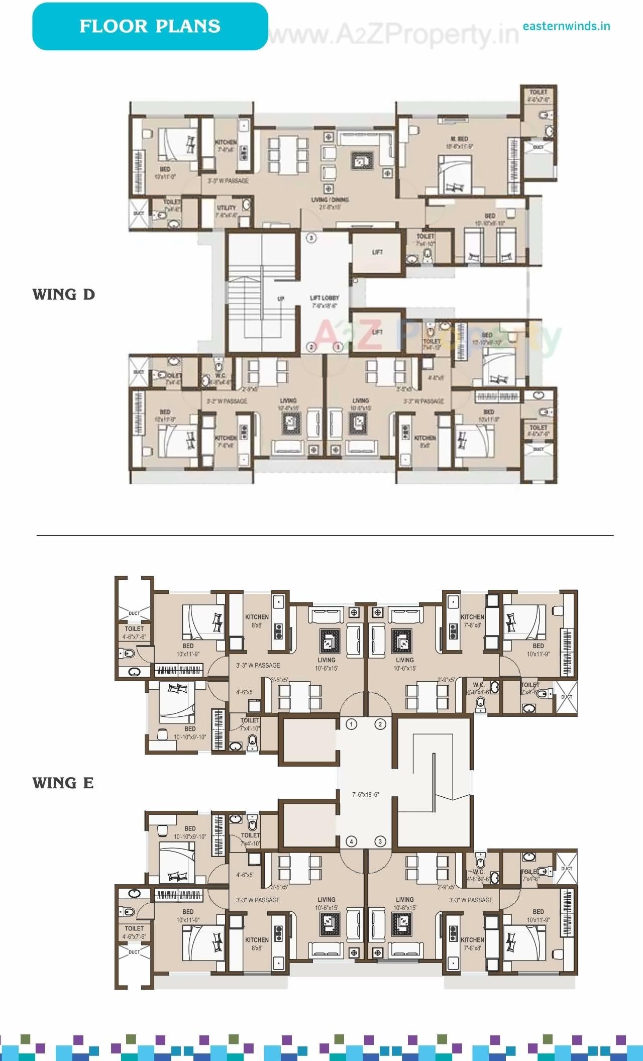 Layout of real estate project Eastern Winds located at Kurla, MumbaiSuburban, Maharashtra