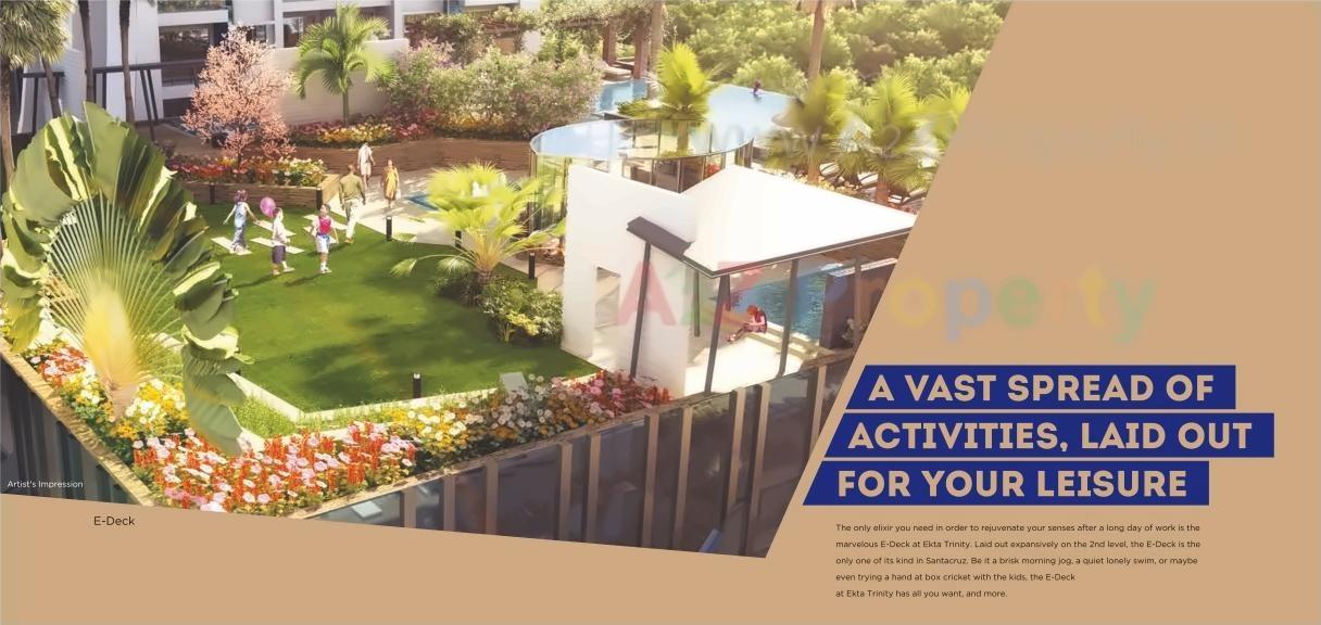 3D Elevation of real estate project Ekta Trinity located at Andheri, MumbaiSuburban, Maharashtra