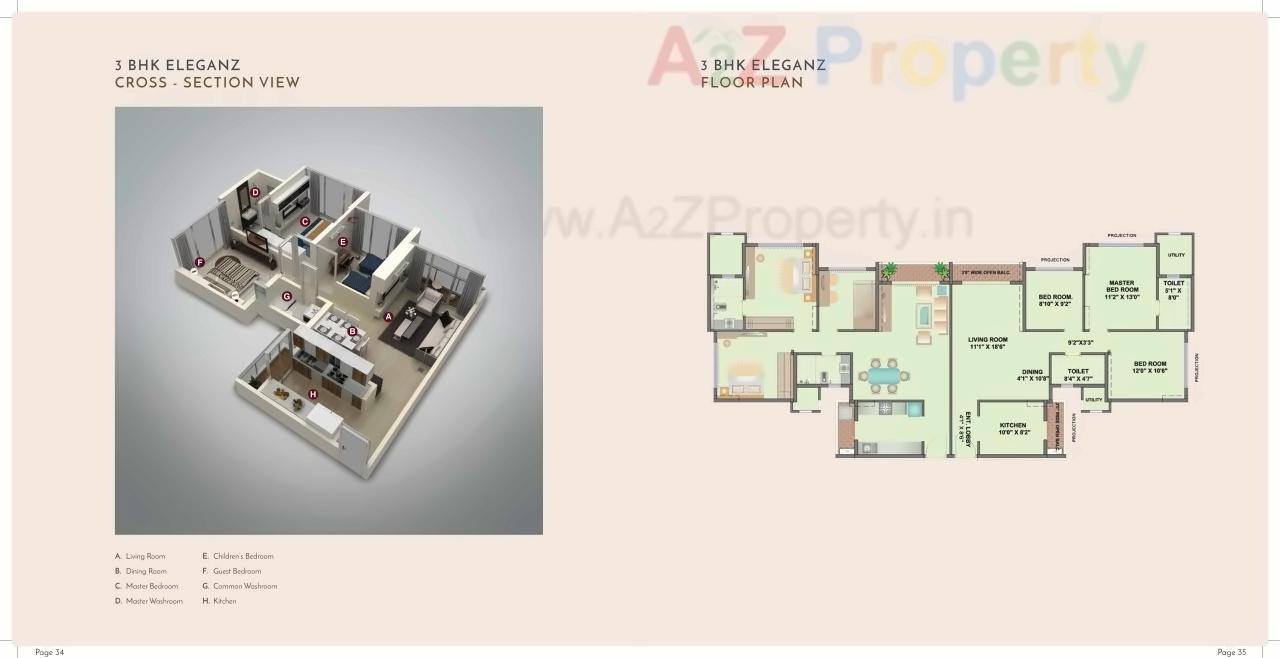 Layout of real estate project Ekta Tripolis located at Borivali, MumbaiSuburban, Maharashtra