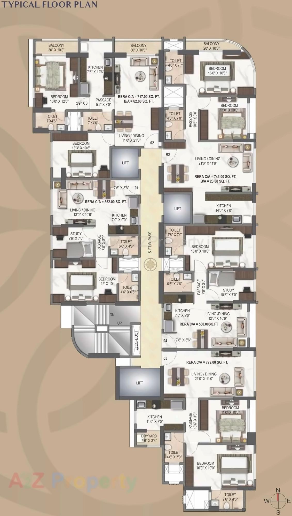 Layout of real estate project El Signora located at Andheri, MumbaiSuburban, Maharashtra