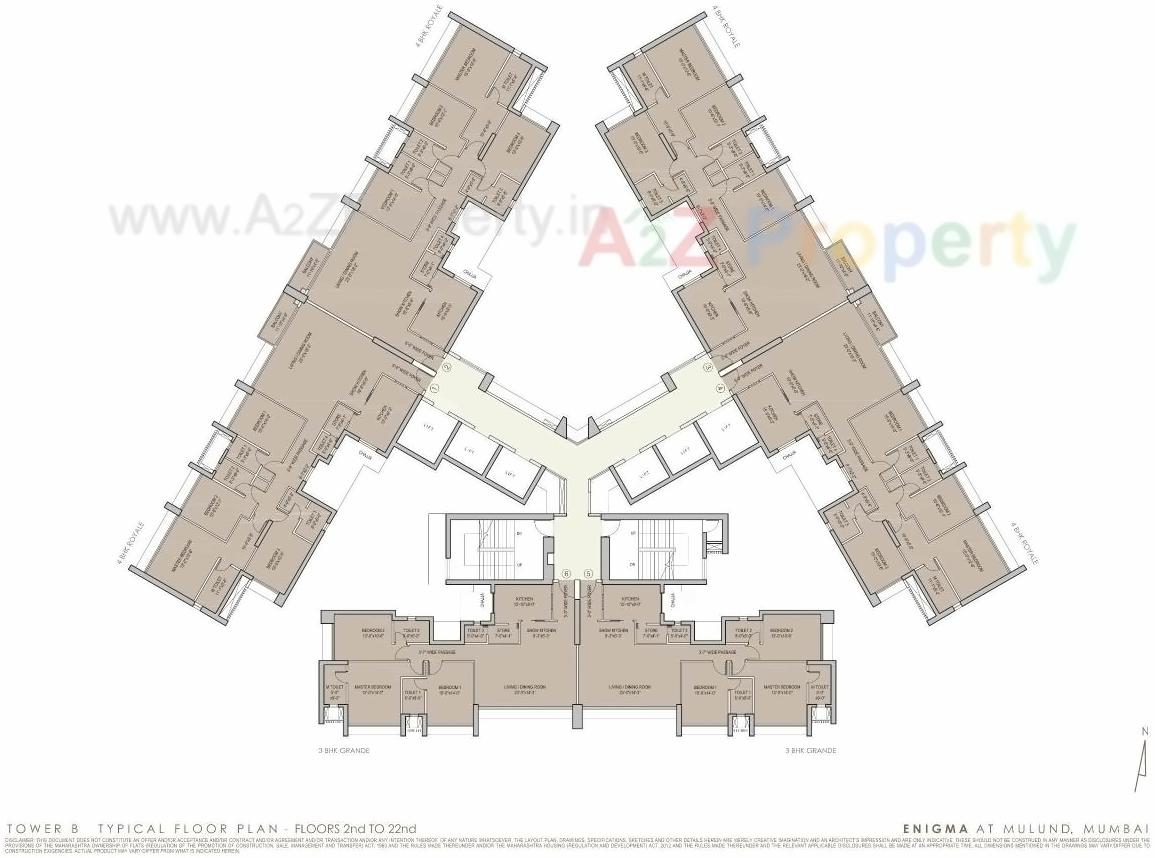 Layout of real estate project Enigma Towers located at Kurla, MumbaiSuburban, Maharashtra