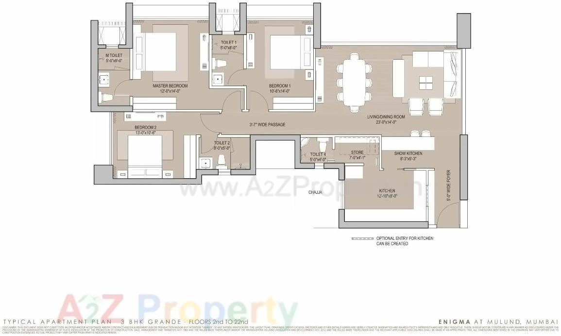 Layout of real estate project Enigma Towers located at Kurla, MumbaiSuburban, Maharashtra
