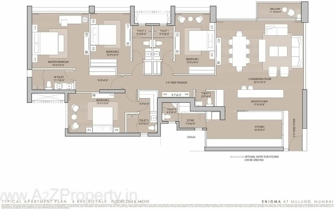 Layout of real estate project Enigma Towers located at Kurla, MumbaiSuburban, Maharashtra