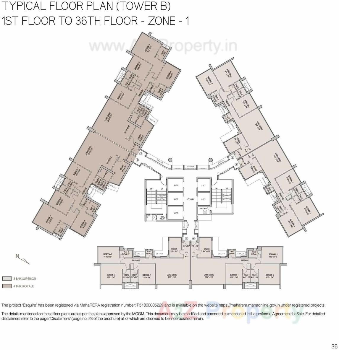 Layout of real estate project Esquire located at Borivali, MumbaiSuburban, Maharashtra