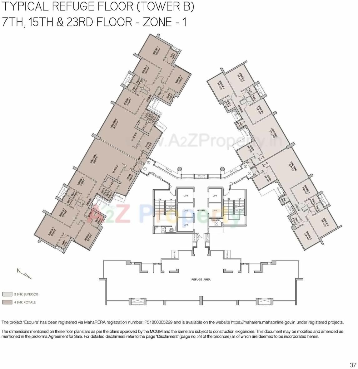 Layout of real estate project Esquire located at Borivali, MumbaiSuburban, Maharashtra
