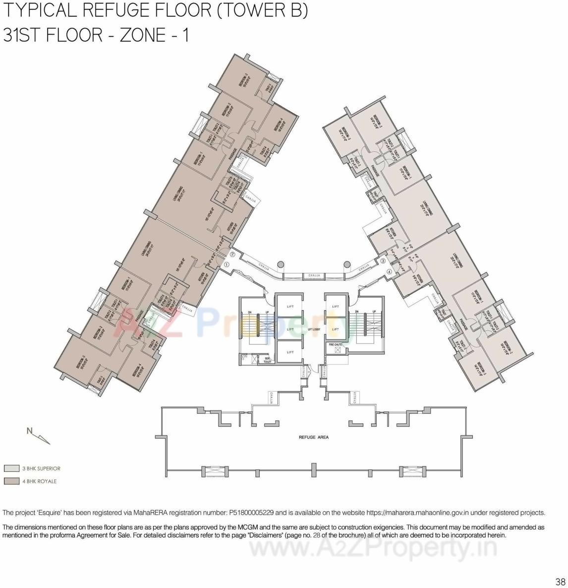 Layout of real estate project Esquire located at Borivali, MumbaiSuburban, Maharashtra
