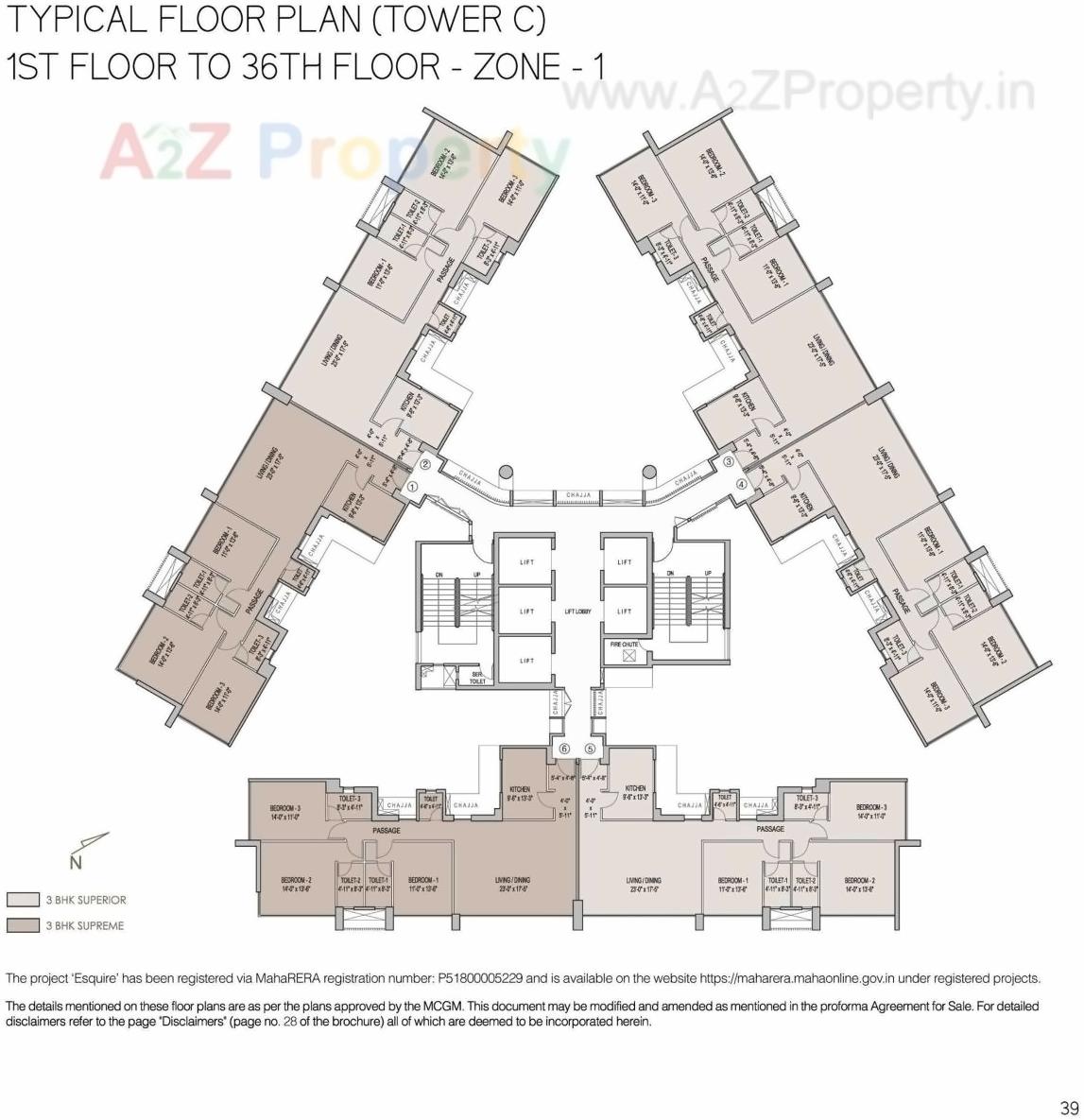 Layout of real estate project Esquire located at Borivali, MumbaiSuburban, Maharashtra