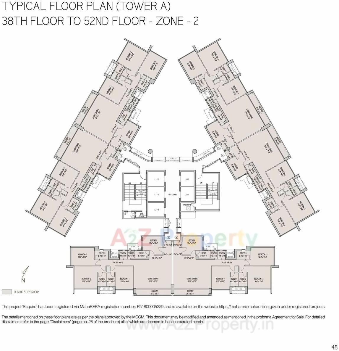 Layout of real estate project Esquire located at Borivali, MumbaiSuburban, Maharashtra