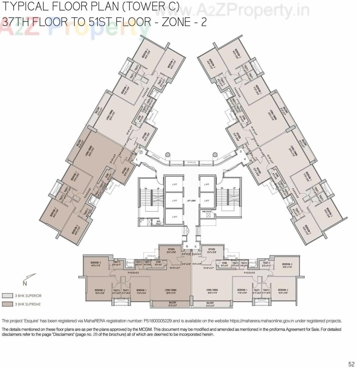 Layout of real estate project Esquire located at Borivali, MumbaiSuburban, Maharashtra