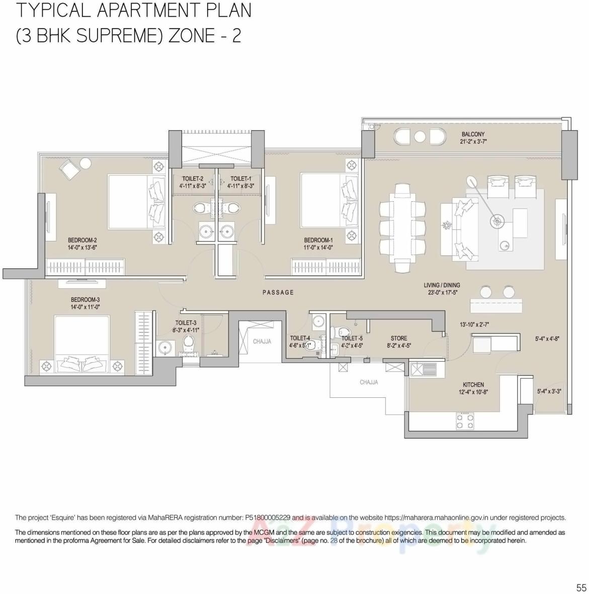Layout of real estate project Esquire located at Borivali, MumbaiSuburban, Maharashtra