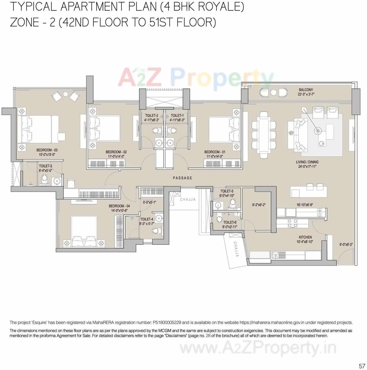 Layout of real estate project Esquire located at Borivali, MumbaiSuburban, Maharashtra