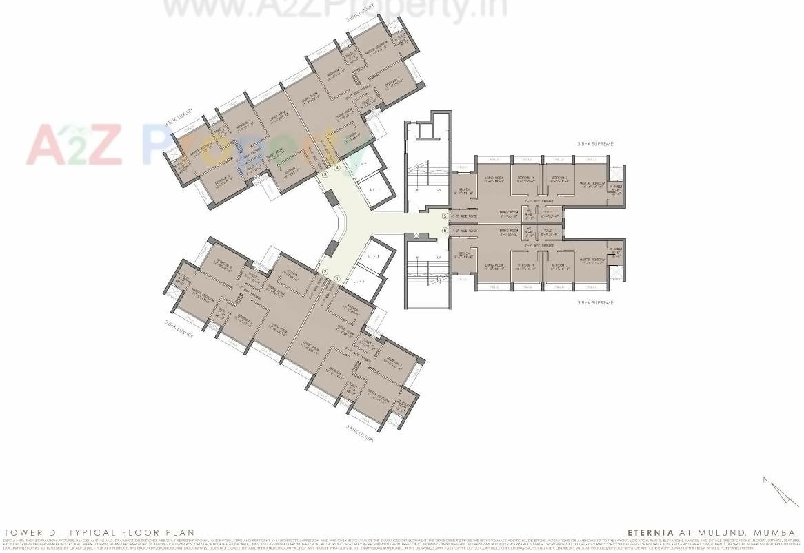 Layout of real estate project Eternia Towers A To located at Kurla, MumbaiSuburban, Maharashtra