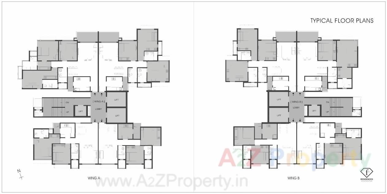 Layout of real estate project F  Residences Ghatkopar located at Kurla, MumbaiSuburban, Maharashtra