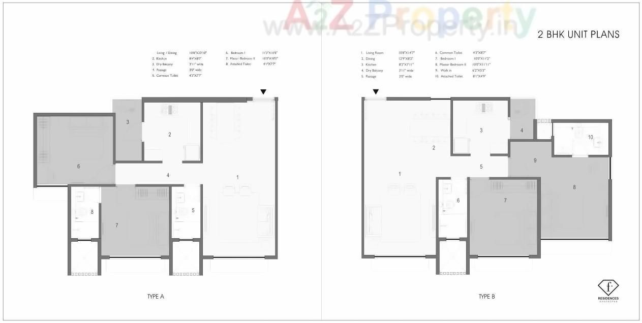 Layout of real estate project F  Residences Ghatkopar located at Kurla, MumbaiSuburban, Maharashtra
