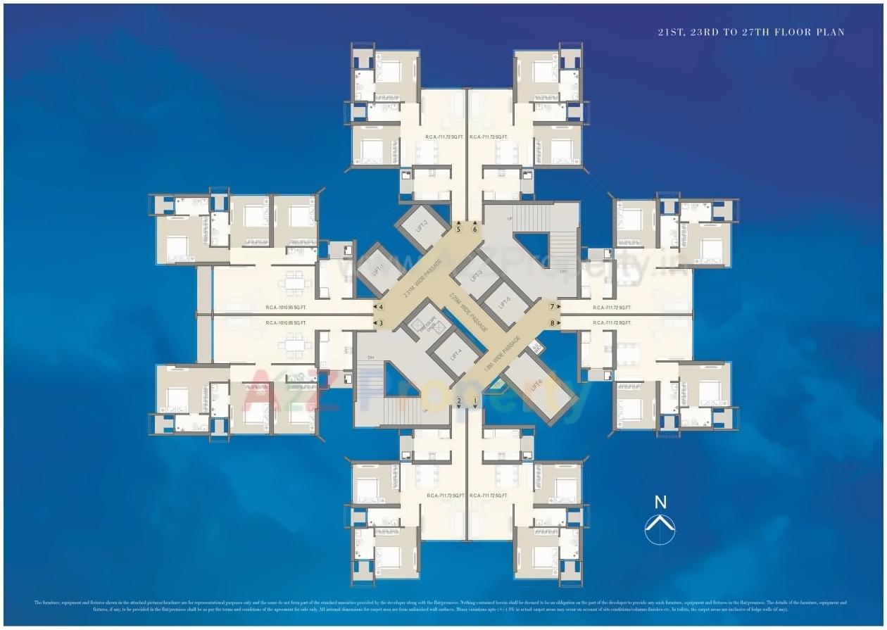 Layout of real estate project F Residences Malad located at Borivali, MumbaiSuburban, Maharashtra